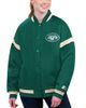 STARTER Women's Starter Green New York Jets Tournament Full-Snap Varsity Jacket  - 1