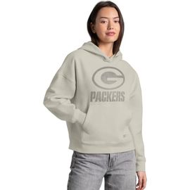 STARTER Women's Starter Khaki Green Bay Packers Rhinestone Relaxed Hoodie 