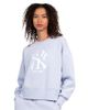 STARTER Women's Starter Light Blue New York Yankees Pastels Boxy Fleece Sweatshirt  - 1