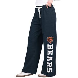 STARTER Women's Starter Navy Chicago Bears Field Wide Leg Sweatpants 