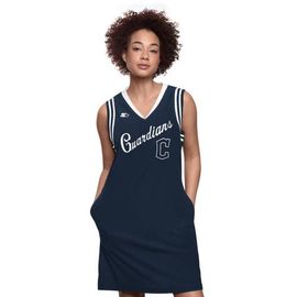 STARTER Women's Starter Navy Cleveland Guardians Fast Track Sneaker V-Neck Dress 