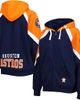 STARTER Women's Starter Navy/Orange Houston Astros Hail Mary Full-Zip Hoodie  - 1