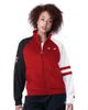 STARTER Women's Starter Red Chicago Bulls Line Up Dolman Raglan Full-Zip Track Jacket  - 1