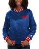 STARTER Women's Starter Royal Buffalo Bills Full Count Satin Full-Snap Varsity Jacket  - 1