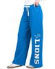 STARTER Women's Starter Royal Detroit Lions Field Wide Leg Sweatpants  - 1