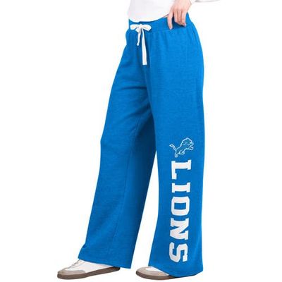 STARTER Women's Starter Royal Detroit Lions Field Wide Leg Sweatpants 