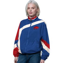 STARTER Women's Starter Royal/Red Buffalo Bills Vintage 1st Quarter Full-Zip Windbreaker 