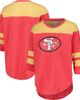 STARTER Women's Starter Scarlet San Francisco 49ers Fullback Tri-Blend 3/4-Sleeve T-Shirt  - 1