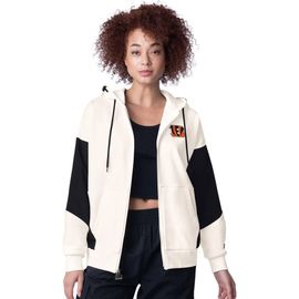STARTER Women's Starter White Cincinnati Bengals Scrimmage Full-Zip Hoodie 