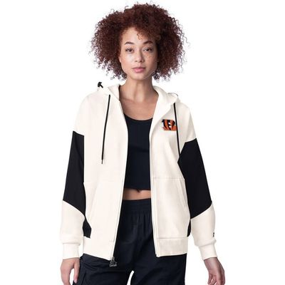 STARTER Women's Starter White Cincinnati Bengals Scrimmage Full-Zip Hoodie 