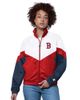 STARTER Women's Starter White/Red Boston Red Sox Teamwork Raglan Full-Zip Track Jacket  - 1