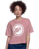 STARTER Women's Starter Pink Miami Dolphins Play the Ball Boxy Cropped T-Shirt  - 1