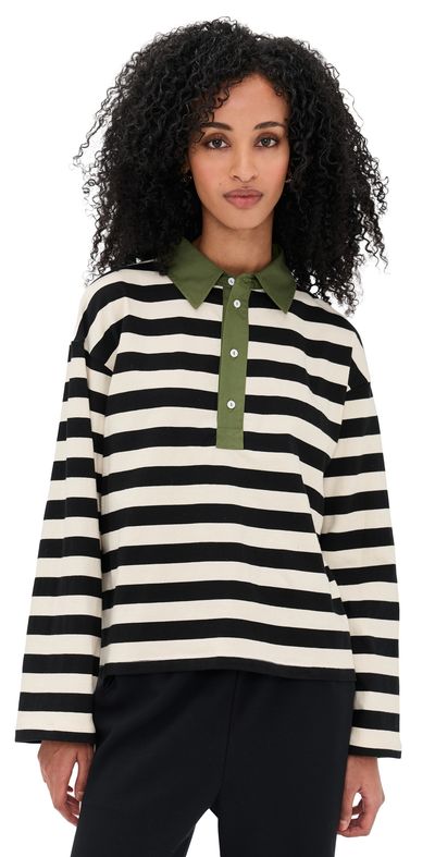 State & Lake State & Lake Bobbi Polo Black/Ivory