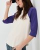 State & Lake State & Lake Clayton Raglan Baseball Tee Cream/Cobalt - 2