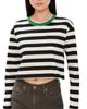 State & Lake State & Lake Cricket Striped Tee Black/Ivory - 1