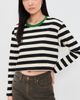 State & Lake State & Lake Cricket Striped Tee Black/Ivory - 2