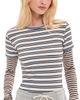 State & Lake State & Lake Eli Double Layer Tee Slate/Grey Stripe - 1