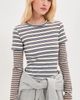 State & Lake State & Lake Eli Double Layer Tee Slate/Grey Stripe - 2