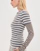 State & Lake State & Lake Eli Double Layer Tee Slate/Grey Stripe - 4