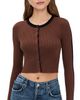 State & Lake State & Lake Kaia Cardigan Chocolate/Black - 1