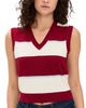 State & Lake State & Lake Knit Vest Ivory/Burgundy/Light Blue - 1