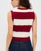 State & Lake State & Lake Knit Vest Ivory/Burgundy/Light Blue - 3