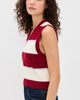 State & Lake State & Lake Knit Vest Ivory/Burgundy/Light Blue - 4