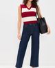 State & Lake State & Lake Knit Vest Ivory/Burgundy/Light Blue - 5