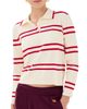 State & Lake State & Lake Long Sleeve Striped Polo White/Red - 1