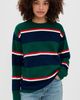 State & Lake State & Lake Nia Rugby Sweater Green/Navy - 2