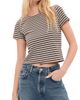 State & Lake State & Lake Payton Tee Powder & Brown Stripe - 1
