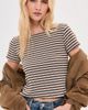 State & Lake State & Lake Payton Tee Powder & Brown Stripe - 2
