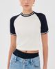 State & Lake State & Lake Raglan Baseball Tee White/Navy - 2