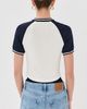 State & Lake State & Lake Raglan Baseball Tee White/Navy - 3