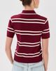 State & Lake State & Lake Short Sleeve Striped Polo Oxblood/White - 3