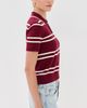 State & Lake State & Lake Short Sleeve Striped Polo Oxblood/White - 4