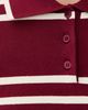 State & Lake State & Lake Short Sleeve Striped Polo Oxblood/White - 6