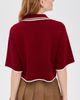 State & Lake State & Lake V Neck Varsity Jersey Burgundy/White - 3