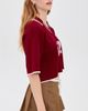 State & Lake State & Lake V Neck Varsity Jersey Burgundy/White - 4