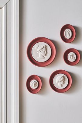 STATUETTE Rouge Plaster Framed Intaglio Gallery Wall Charm