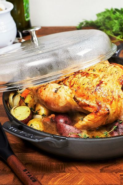 Staub Staub Cast Iron 12-inch Braiser with Glass Lid in Graphite Grey at Urban Outfitters