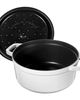Staub Staub Cast Iron 4-qt Round Cocotte in White at Urban Outfitters - 5
