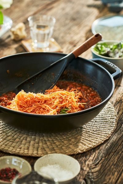 Staub STAUB Cast Iron 4.5-qt Perfect Pan in Matte Black at Urban Outfitters