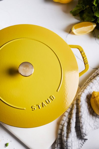Staub Staub Cast Iron 5-qt Essential Dutch Oven in Citron at Urban Outfitters