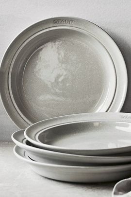 Staub Staub Ceramic Dinnerware 4-piece 9.5-inch Stoneware Soup/Pasta Bowl Set in White Truffle at Urban Outfitters