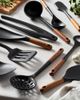 Staub Staub Silicone and Wood Cooking Utensil Set in Black at Urban Outfitters - 1
