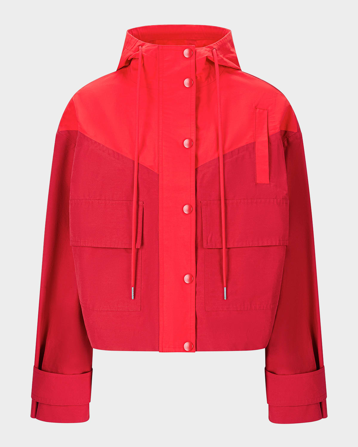 STAUD Alta Hooded Peplum Jacket