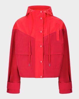 STAUD Alta Hooded Peplum Jacket