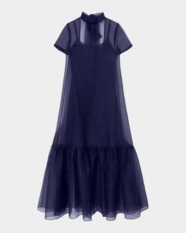 STAUD Calluna Bow-Back Organza Gown