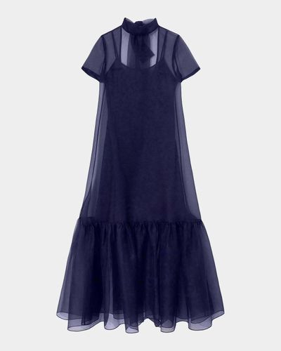 STAUD Calluna Bow-Back Organza Gown
